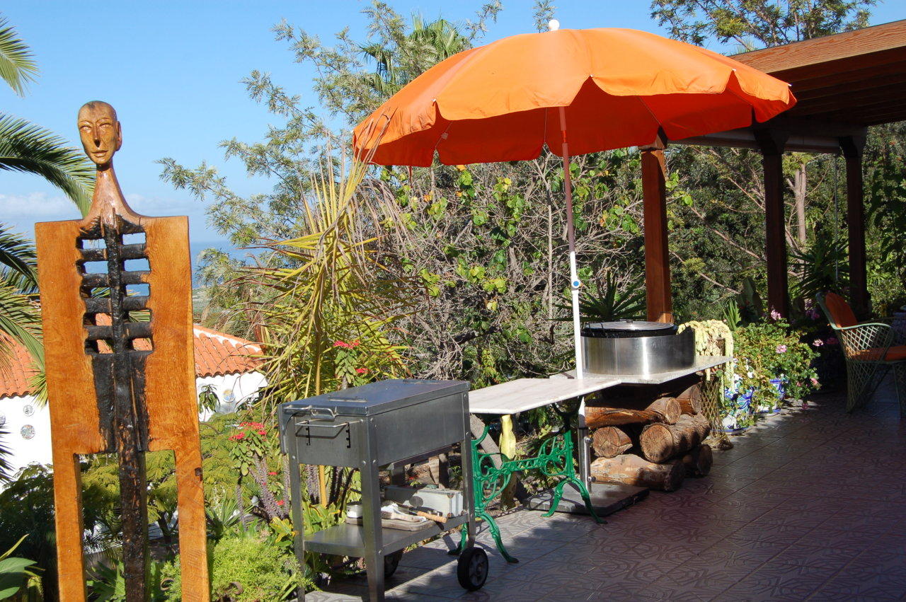 Barbecue grill at the bars' terrace