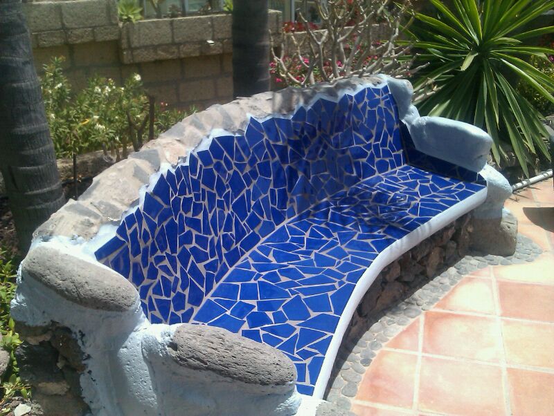Villa Andalucia: Pool-Landschaft Sitzbank