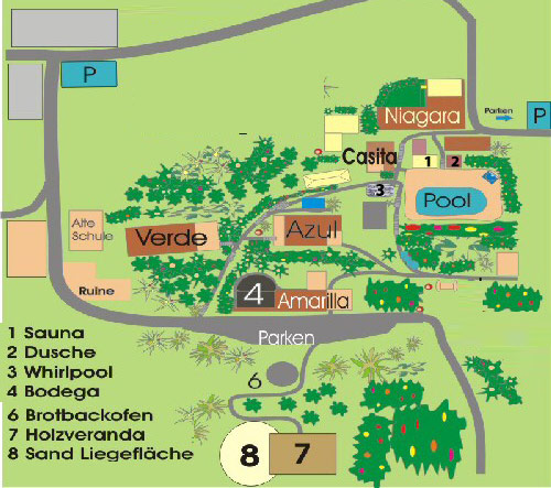 Lageplan Finca Palo Alto in El Jaral, Teneriffa Süd-West