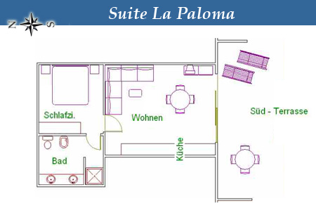 Teneriffa Finca Montimar Suite La Paloma Grundriss