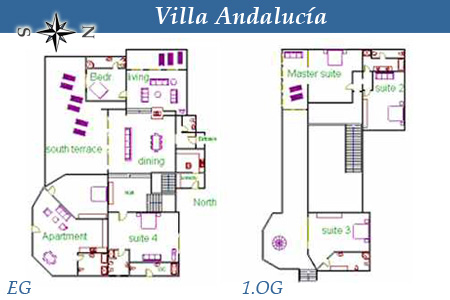 Teneriffa Villa Andalucia Grundriss