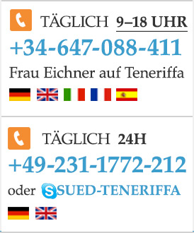 Rufen Sie uns an: +34-647-088-411 für Sie vor Ort auf Teneriffa