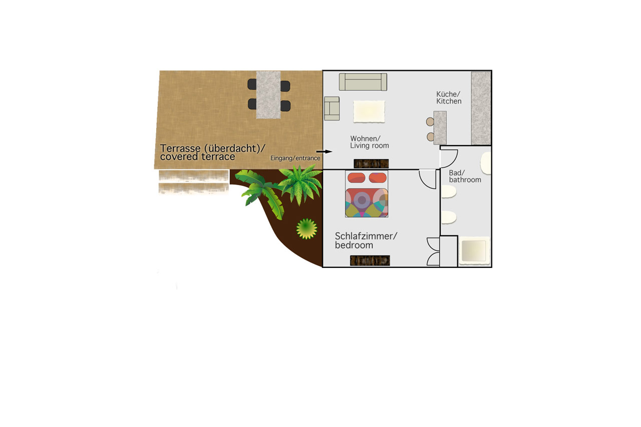 Layout of Casa PAD, 1 Schlafzimmer, 1 Schlafsofa, Finca Alcala