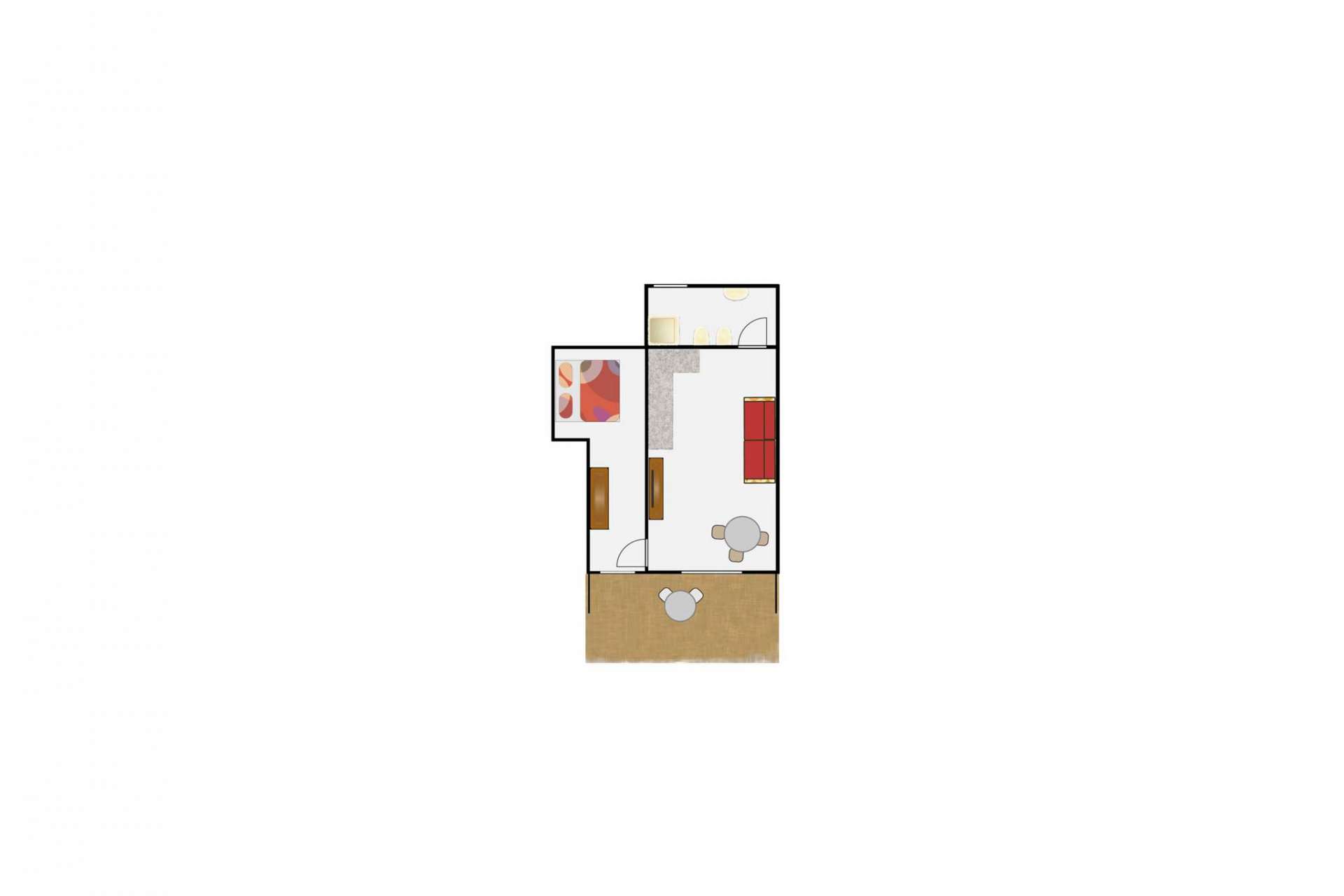 Layout of Apartment Colibri, 1 Schlafzimmer, Finca Montimar