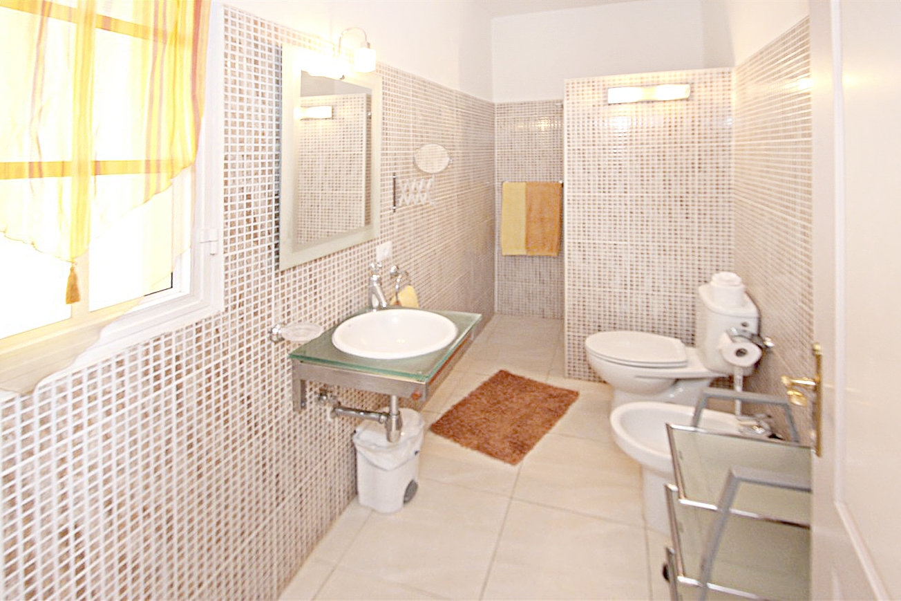 Bathroom with shower and bidet