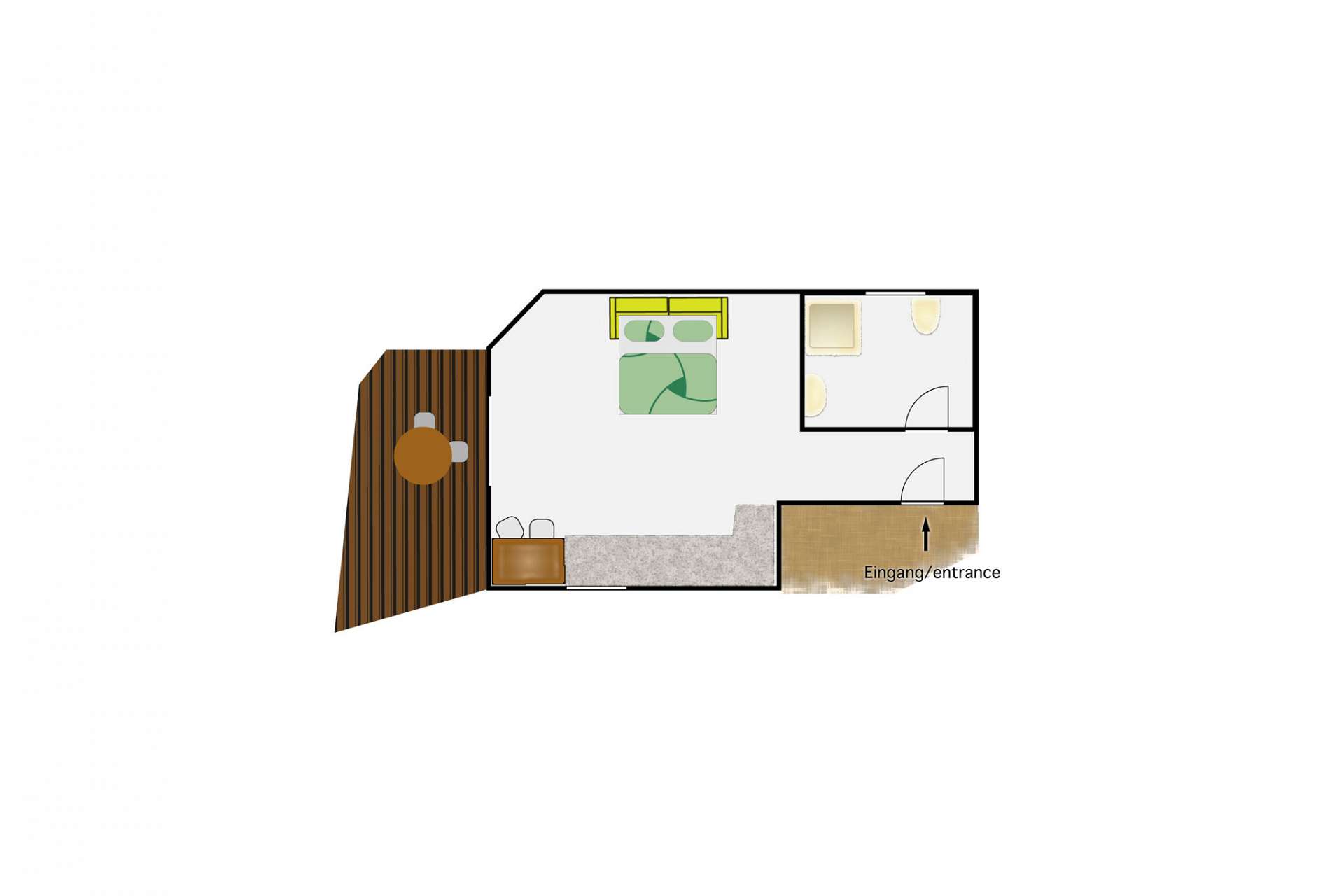 Layout of Studio Pablo, 1 Studio/Schlafzimmer, Finca Montimar