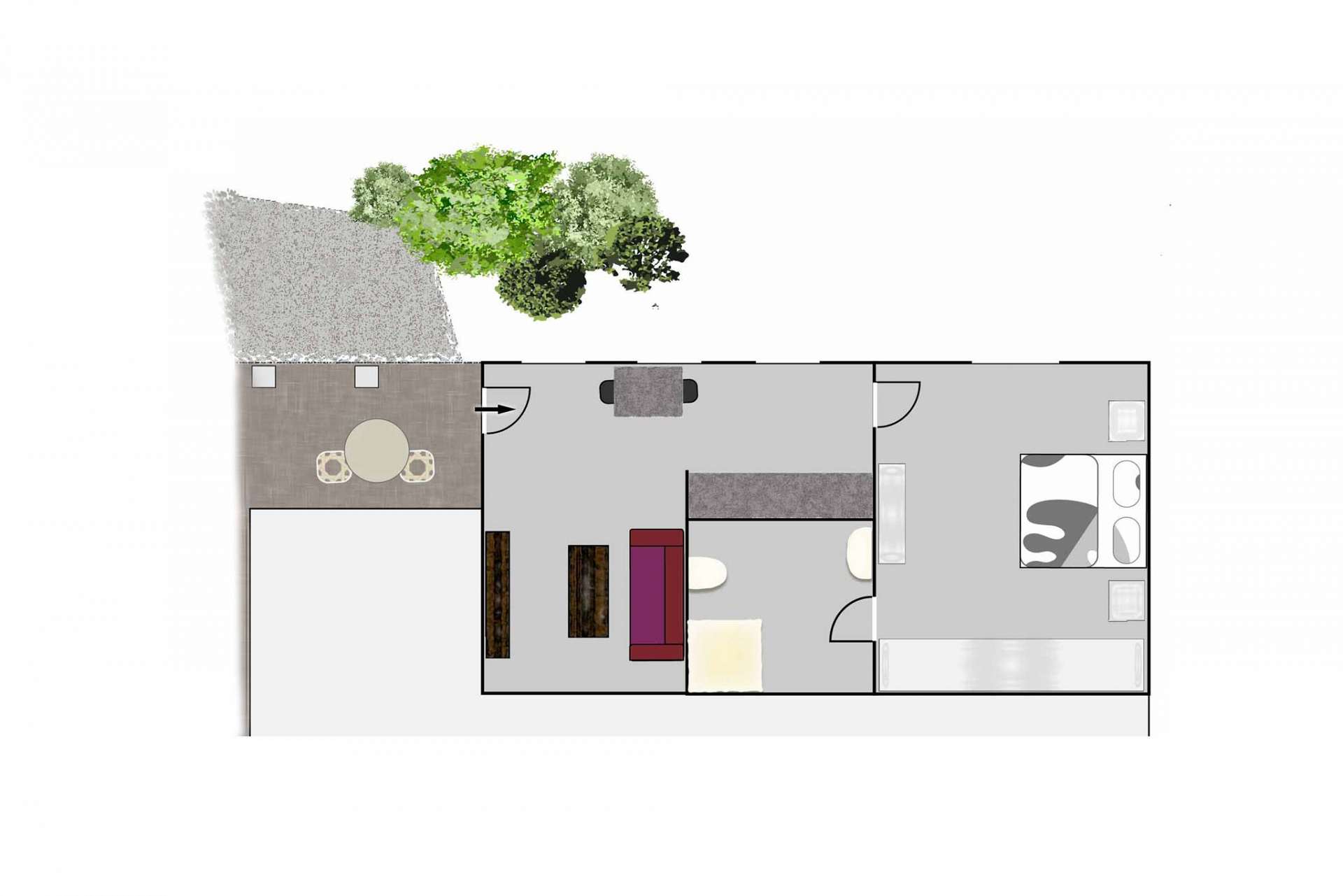 Finca Las Damas in Playa San Juan: Apartment Damas layout